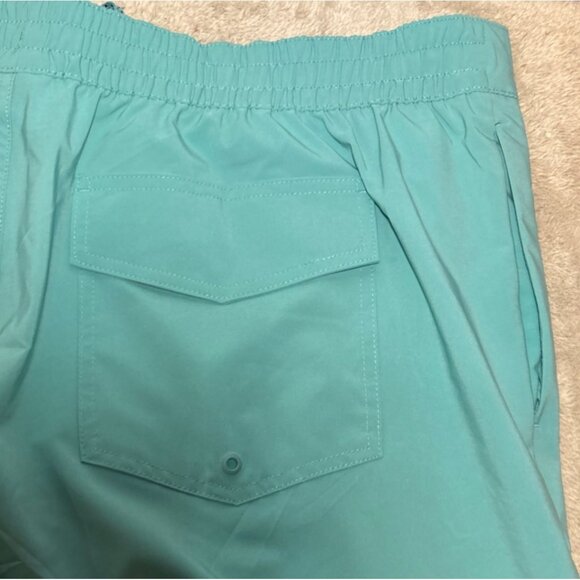 Far West Swim Shorts Mens Turquoise Drawstring 2XL Elastic Waist Pocket Lining - Picture 6 of 10